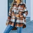 thumbnail image 2 of Womens Long Sleeve Open Front Loose Outerwear Print Blouse Coat Tops Pockets, 2 of 6