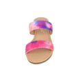 thumbnail image 6 of BLISSFUL STEP Style Women's Sandals Tie Dye Dual Straps Slip on Slides Sandals Pink 9, 6 of 7
