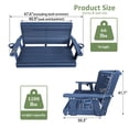 thumbnail image 2 of Fortune Candy HDPE Porch Swing with Stainless Steel Bolts, Heavy Duty 1200 lbs, for Outdoor, Navy Blue, 2 of 6