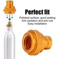 thumbnail image 3 of Soda Water Adapter, CO2 Quick Adapter Upgraded for Soda Machine Soda Water CO2 Adapter TR21 4 Male Thread Soda Water CO2 Cylinder Connector for Terra (Gold Orange), 3 of 8