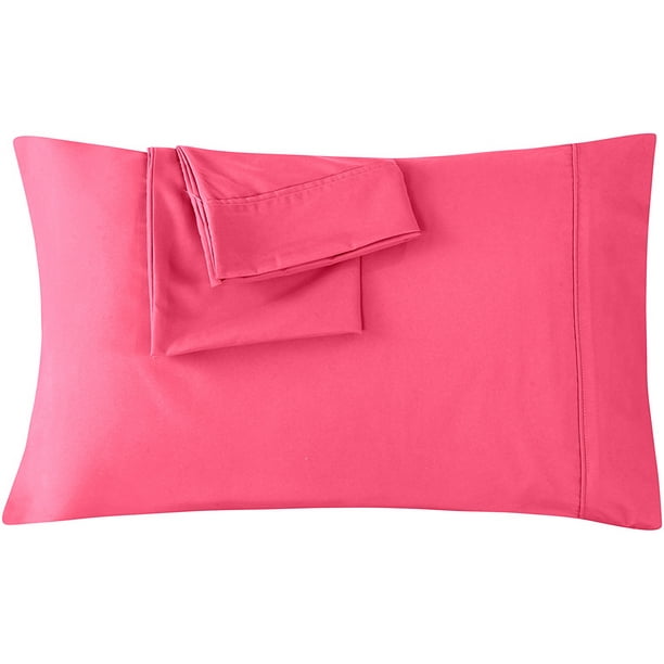 Splendid Collections Pillowcases Set of 2 with Envelope Closure Solid Hot Pink King Size