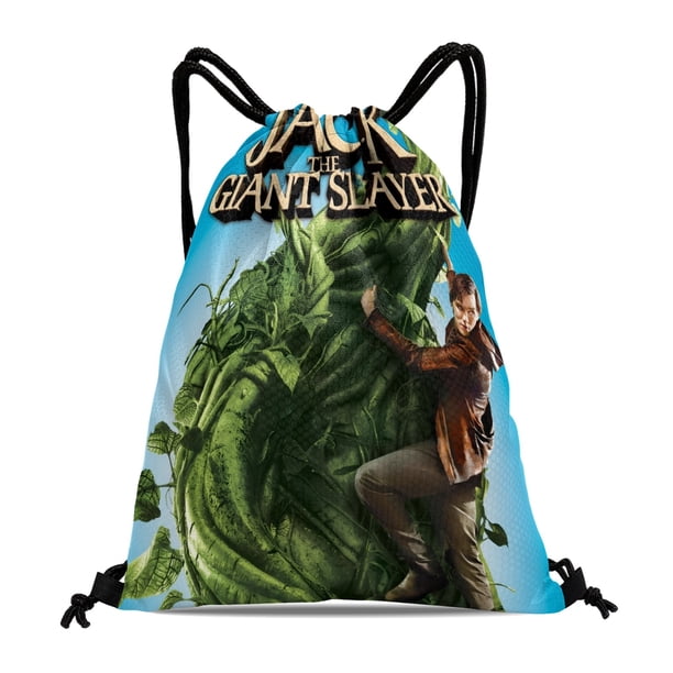 Jack el Cazagigantes Mochila de Cuerdas para Deportes y Gimnasio, Bolsa de Cuerdas Resistente al Agua, Bolsa Cinch, 30×40cm
