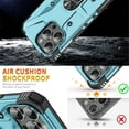 thumbnail image 2 of Case for iPhone 15 Pro Military Grade Shockproof Magnetic Attachment with Stand Case Cover,Light blue,For iPhone 15 Pro, 2 of 7