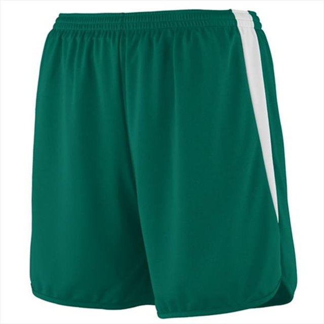 345A Velocity Track Short - Dark Green & White, 3X