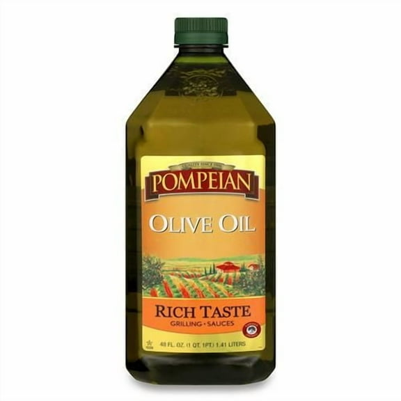 Pompeian Rich Taste Olive Oil, Full Flavor, Perfect For Grilling & Sauces, Naturally Gluten-Free, Non-Allergenic, Non-Gmo, 48 Fl. Oz. - Pack of 2