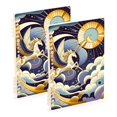 thumbnail image 6 of Artist Unicorn Flying with Moon Spiral Journal Notebook College Ruled Notebook 8.3" x 5.7" A5 Lined Thick Paper Page, 6 of 6