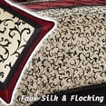 thumbnail image 2 of Lanco Ruby Red Swirl 7-Piece Bedding Comforter Set, Cream, Bed Size Full, 100% Polyester, 2 of 5