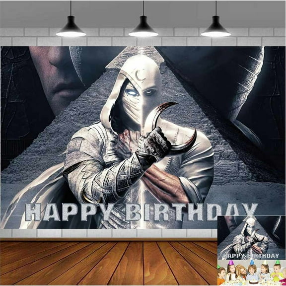 moon knight Backdrop Banner Party Supplies Poster Movie Theme Background for Photography Kids Birthday Decorations