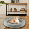 thumbnail image 6 of Monebena Plush Cat Bed Mat, Round Cushion with Removable Washable Cover, Round Shape Dogs Cats Plush Cushion, Warm Cat Cushion for Cats Dogs (Grey, 14"/16"), Small M01, 6 of 9
