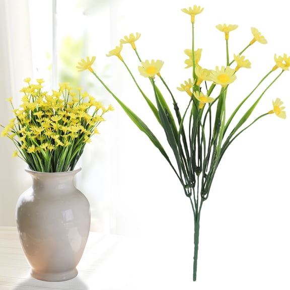 Fake Flowers For Vase-Artificial Flowers Small,1 Bundles Artificial Flowers Cemetery Flower Plastic Memorial Bouquet For Hanging Window Box Home Table Centerpieces Decor