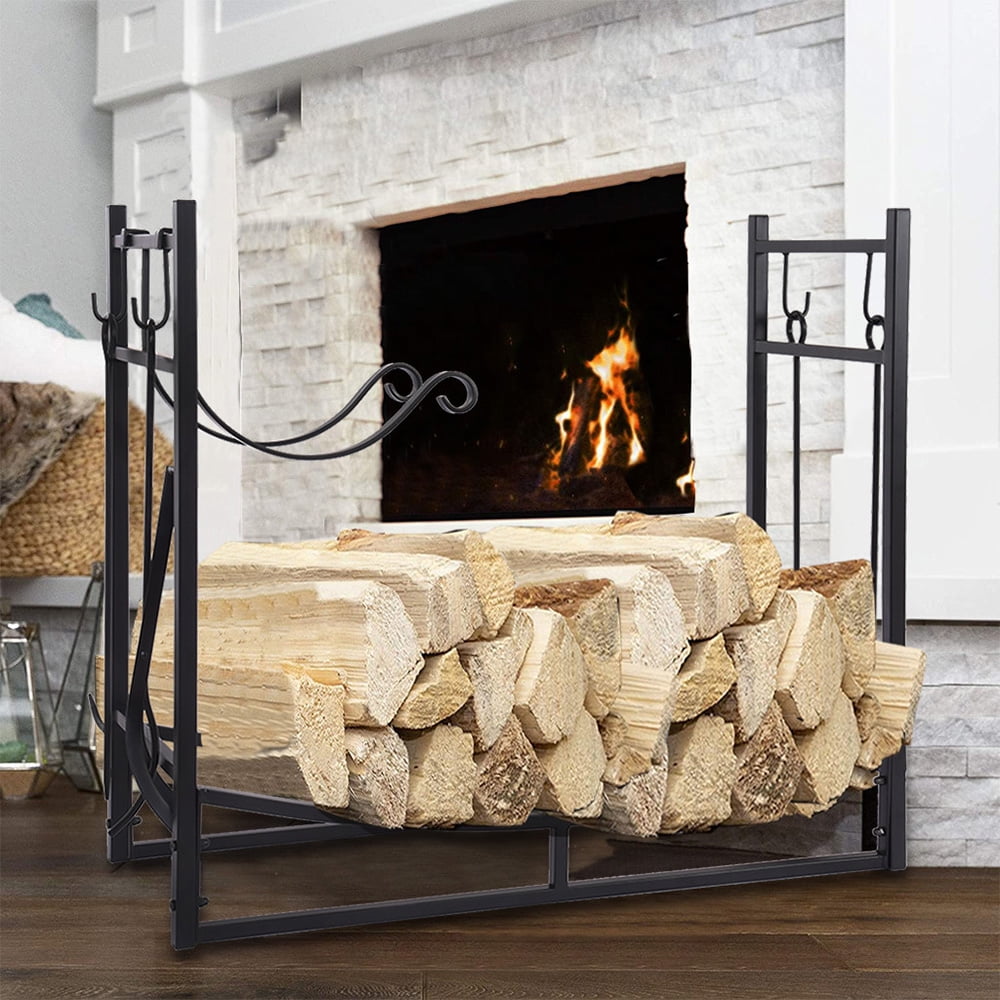 Details about   Metal Pipe Firewood Storage Rack Holder As Fireplace Decorations In/Outdoor US