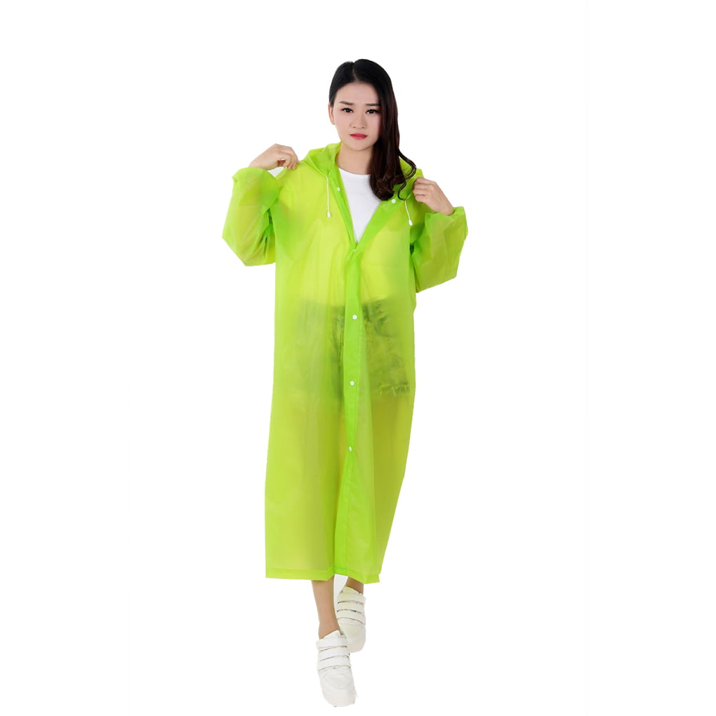 Becoler Store Rain Coats Reusable EVA Raincoat Jacket with Hood Lightweight Rain Jacket for Outdoor Hiking Tourism 