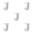 thumbnail image 3 of serony Bedroom Hook Curtain Rod Bracket Pole Holder Ceiling Mount Base Decor white 5Set, 3 of 6