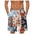 thumbnail image 1 of Aayomet Short de Bain Homme Décontracté Imprimé Sport Plage avec Poches (Bleu, TG), 1 of 4