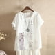 thumbnail image 3 of Camisetas de Manga Corta para Mujeres, Camiseta de Manga Corta Impresa Casual Hecha de 95% Poliéster 5% Spandex para Todas las Estaciones, Camisetas de Manga Corta para Mujeres, 3 of 3