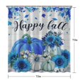 thumbnail image 5 of Happy Fall Pumpkin Sunflower Blue Shower Curtain,Washable Bath Curtain with Hooks Retro Polyester Fabric Curtains for Bathroom Bathtub Autumn Holiday, 5 of 5