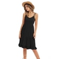 thumbnail image 2 of Grace Karin Women Double Spaghetti Strap Tiered V-Neck Casual Summer Dress Swing Short Dresses, 2 of 6