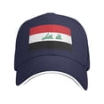 thumbnail image 3 of HUAXUN Iraq Nation Flag Print Curved Brim Adjustable Strap Solid Base Outdoor Sports Casual Baseball Cap Hat (Navy,One Size), 3 of 4