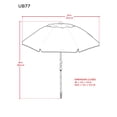thumbnail image 6 of 1 New Rio Brands 7' UPF 50+ Beach Umbrella with Integrated Sand Anchor, Multicolor, 6 of 10