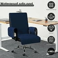 thumbnail image 3 of Waterproof Office Chair Cover with Non-Slip Buckle & Elastic, Office Chair Protector with Arms Office Chair Seat Cover Slipcover for Home Office, Gaming Chair, Blue, 3 of 6