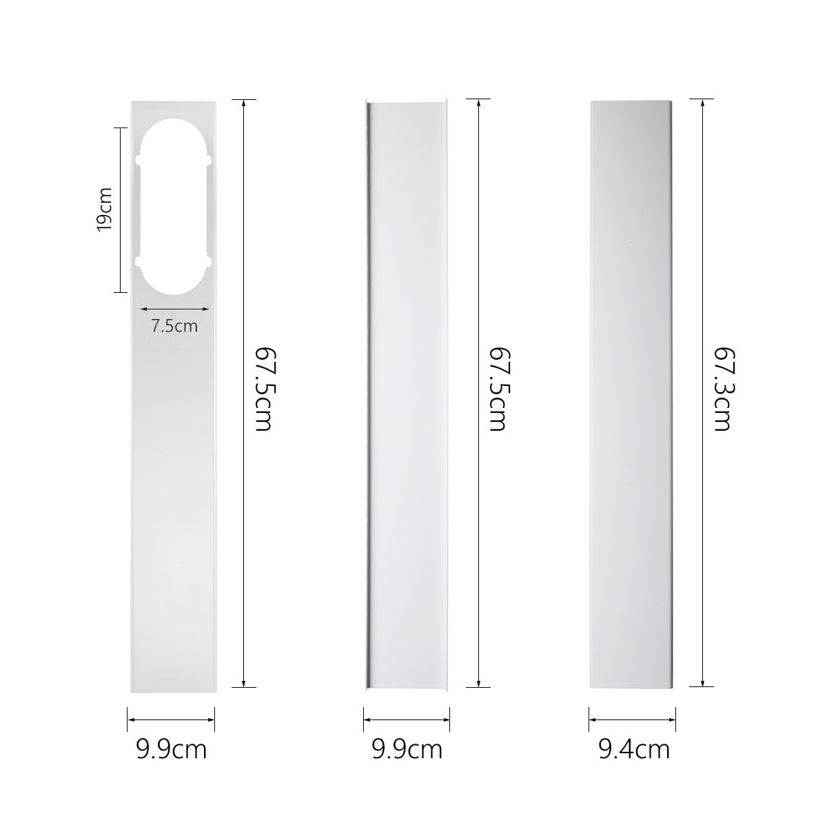 Window Slide Kit Plate PVC 190cm Adjustable Length For Air Conditioner Home DA