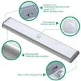 thumbnail image 2 of Iluminación LED para debajo del armario, luces de armario con sensor de movimiento, luces recargables para armario, luces LED inalámbricas para armario de cocina, iluminación de mostrador, iluminación magnética para armario/luz blanca cálida (paquete de 3) Zhivalor CZJJ-HY116-2, 2 of 6