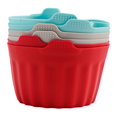 thumbnail image 5 of Reusable Silicone Air Fryer Egg Mould Poacher Cupcake Baking Cups Set Of 3/6/9 Non-Stick Ramekins For Microwave Oven Grey Black Red Blue 6Pcs Black, 5 of 10