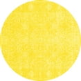 thumbnail image 1 of Ahgly Company Indoor Round Abstract Yellow Contemporary Area Rugs, 5' Round, 1 of 4