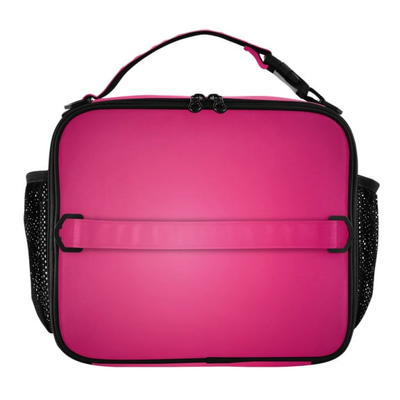 ALAZA Gradient Deep Pink Lunch Box Insulated Lunch Bag Cooler Tote with Shoulder Strap