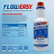 Flow-Easy Professional Virgin Sulfuric Acid Drain Opener, 12 Pack (20oz Bottles), Fast-Acting Liquid Clog Remover for Grease, Hair, Soap Scum