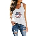 thumbnail image 2 of DailyTrove Women's American Flag Graphic Sleeveless Tank - Casual V-Neck Top, Patriotic for Holidays & Outings, 2 of 4