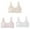 White 1PCS & Pink 1PCS & Beige 1PCS, variant on 3 Pack Girl Bras Wireless Pack Of 6 Kids Girls Underwear Foam Bra Vest Children Underclothes Sport Undies Clothes Girl Bra Girl Bras Wireless Pack Of 6 M