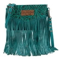 thumbnail image 3 of Wrangler Crossbody Small Purse for Women Wristlet Fringe Bag Western Purse, Turquoise, 3 of 7