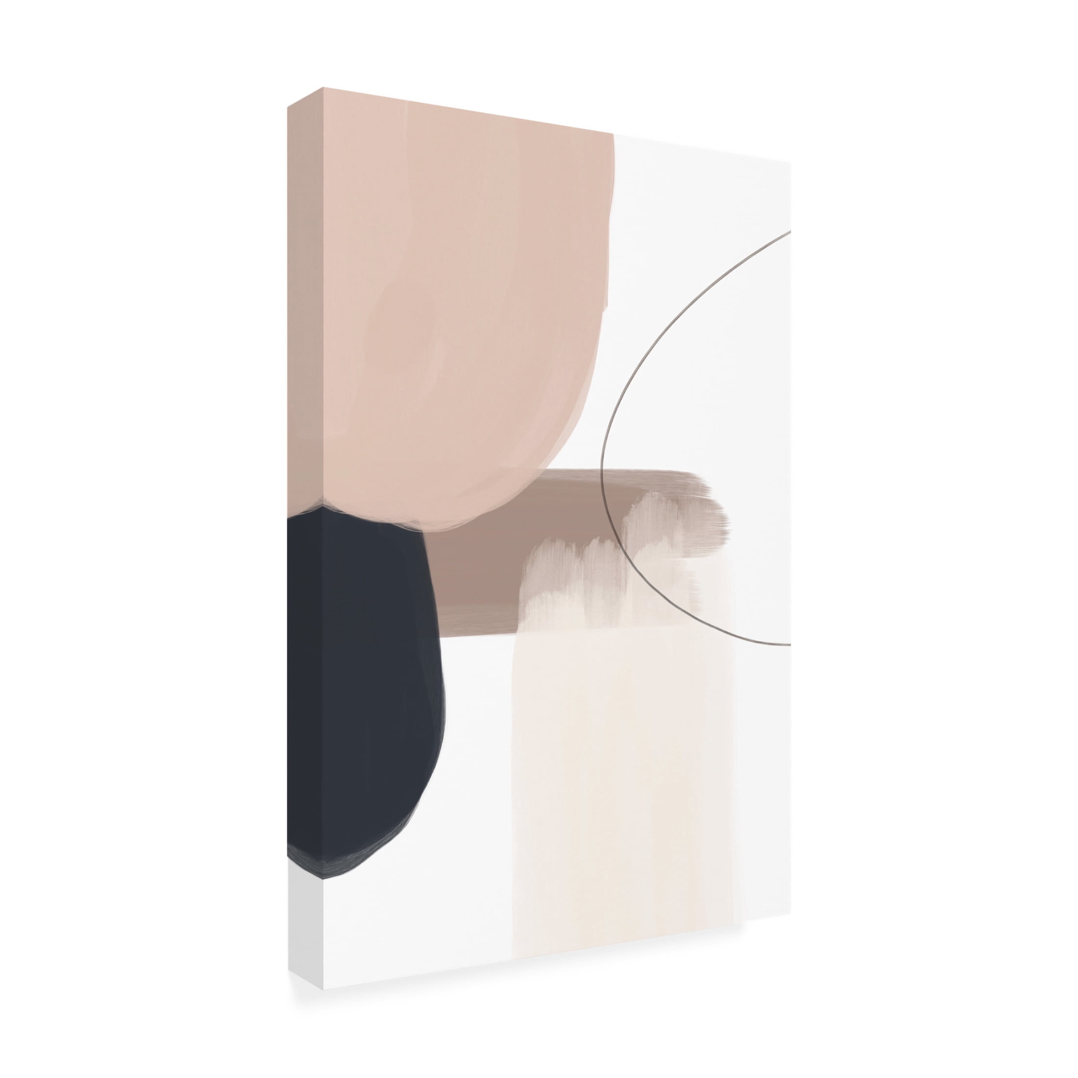 Trademark Fine Art Melloi Art Prints Abstract Beige Black Art Canvas Wall Art