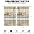 thumbnail image 2 of Vintage Teal Wood Grain Curtains-blackout Curtains Bedroom Decor Living Room Darkening Grommet Window Drapes 2 Panels Set 41"x63", 2 of 2