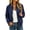 02-Navy, variant on cocolona Womens Vintage Fall Jacket Casual Long Sleeve Crew Neck Lined Zipper LightWeight Plaid Outerwear
