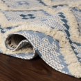 thumbnail image 5 of Superior Evren Hand-Tufted Cotton/Wool Textured Geometric Cerulean/Dark Denim Farmhouse Area Rug, 3' x 5', 5 of 6