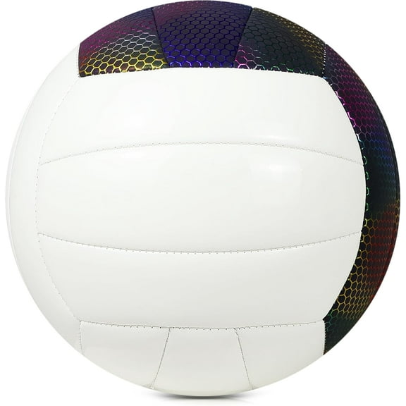 Glow in The Dark Volleyball Size 5 - Reflective Glowing Leather for Indoor Outdoor Night