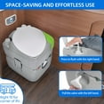 thumbnail image 2 of Dextrus Portable Toilet with Carry Bag for Camping, 5.8 Gallon RV Toilet Portable Potty for Adults, 2 of 7