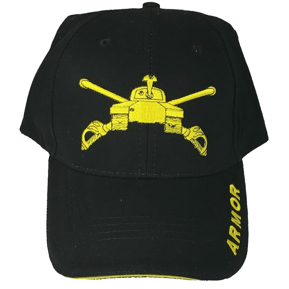 U.S. ARMY ARMOR Hat with the ARMOR INSIGNIA cap BLACK Veteran Owned