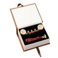 thumbnail image 1 of thinsony Sealing Wax Stamp Patterns with 3pcs Copper Patterns Heads Vintage Wax Seal Stamp Kit for Invitation Envelopes Letters Gift Cards Envelopes Invitations and Gift Packaging, 1 of 8