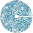 thumbnail image 1 of FMSHPON Christmas Snowflakes Xmas Christmas Tree Skirt Stand Mat for Holiday Party Decoration Indoor Outdoor 36 inches, 1 of 6