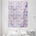 thumbnail image 1 of Tropical Tapestry, Date Palm Leaves Soft Pastel Tones Exotic Paradise Plants Illustration, Wall Hanging for Bedroom Living Room Dorm Decor, 60W X 80L Inches, Light Pink Blue Cream, by Ambesonne, 1 of 2