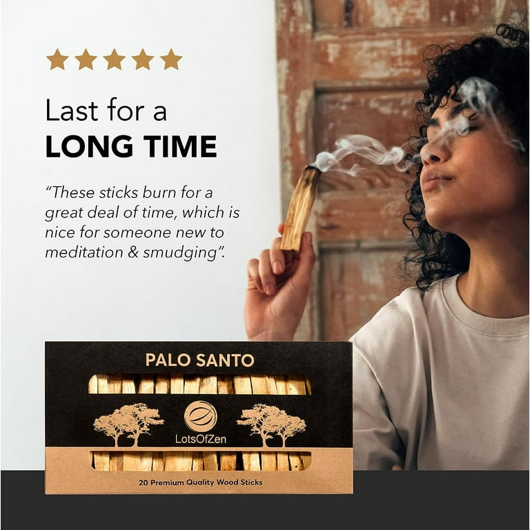 Lots of Zen Palo Santo Sticks Authentic (Approx. 160 Grams | 5.6 oz) — Large Pack — 100% Natural Incense, High Resin Spiritual Cleansing Palo Santo
