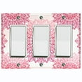 thumbnail image 1 of Metal Light Switch Plate Cover Mandala Violet Flower Tile Pattern MDL099, 1 of 13