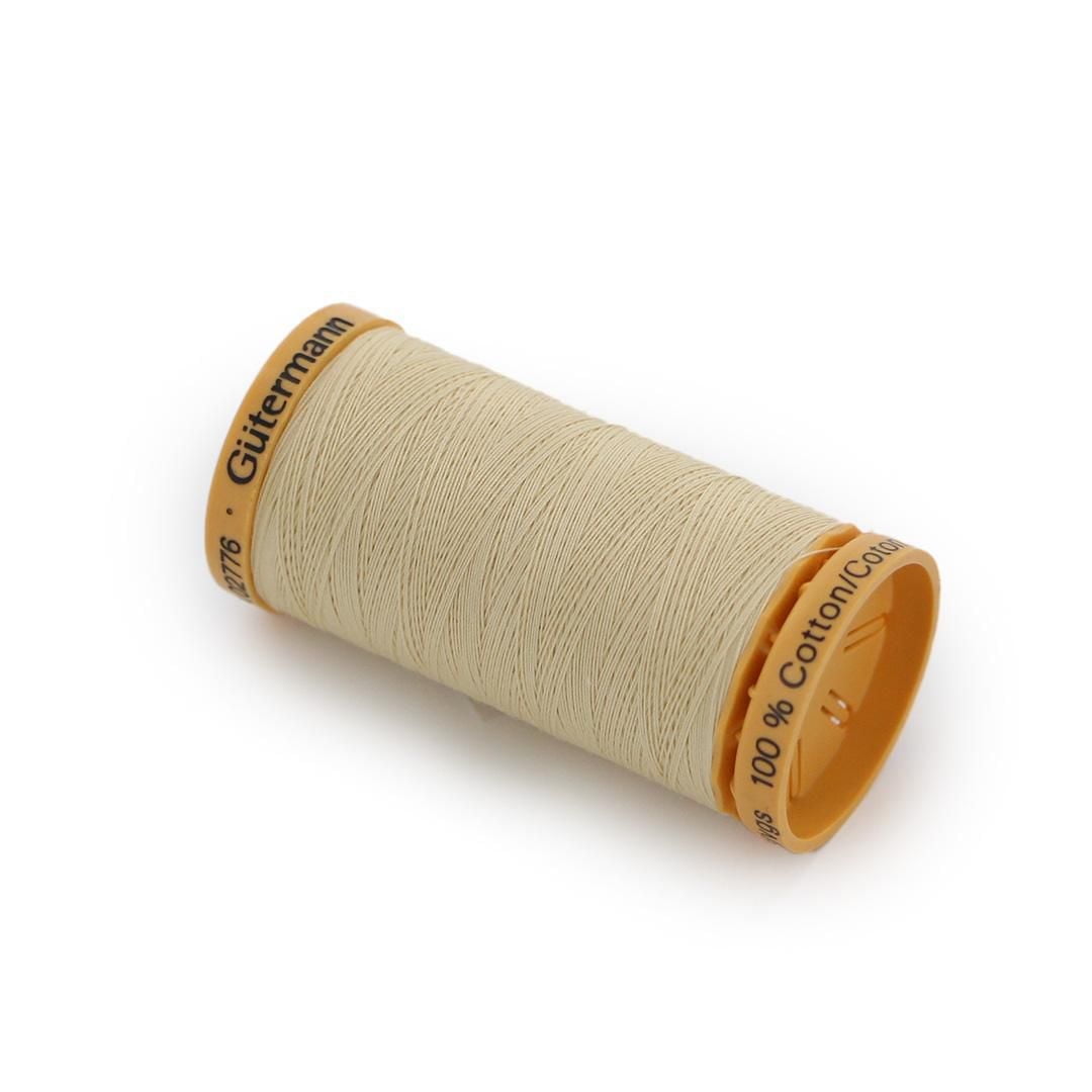 GÜTERMANN Cotton 50wt Thread, 250m, Black, Strong & Lustrous for Sewing, 250 m / 273 yds