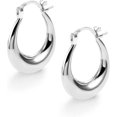 thumbnail image 1 of 925 Sterling Silver Ring, 925 Silver Big Earrings, 14K Gold Plated Thick Oval Ring, Large Thick Earrings, Low Allergy Oval Earrings, 1 of 6