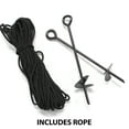 thumbnail image 3 of King Canopy 4-Piece Anchor Kit, 15-inch Auger Style w/Rope, Black Powder Coated Steel, 3 of 7