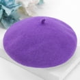 thumbnail image 1 of Berets Women New Solid Color Adjustable Wool Beret Wool Warm Hat In Autumn And Winter Berets, 1 of 3