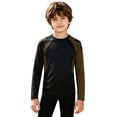 thumbnail image 4 of Unisex Children Athletic Tee, Color Block Long Sleeve Sports Running Shirt, 4 of 6
